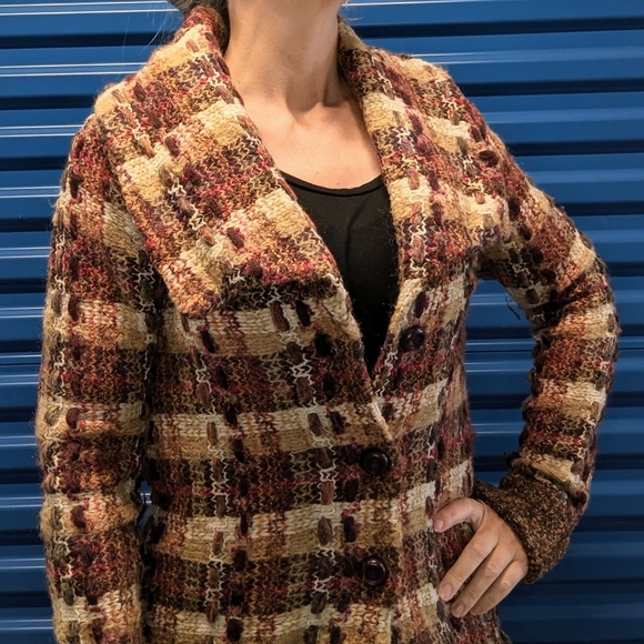 anthropologie CHARLIE & ROBIN marled sweater coat S M - Picture 4 of 13